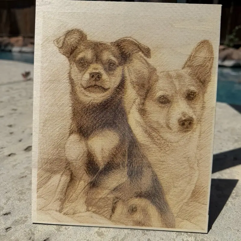 Custom Pet Portrait - Handmade Customizable Pet Art for Dog, Cat Lovers, Personalized Wall Decor Gift