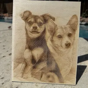 Custom Pet Portrait - Handmade Customizable Pet Art for Dog, Cat Lovers, Personalized Wall Decor Gift
