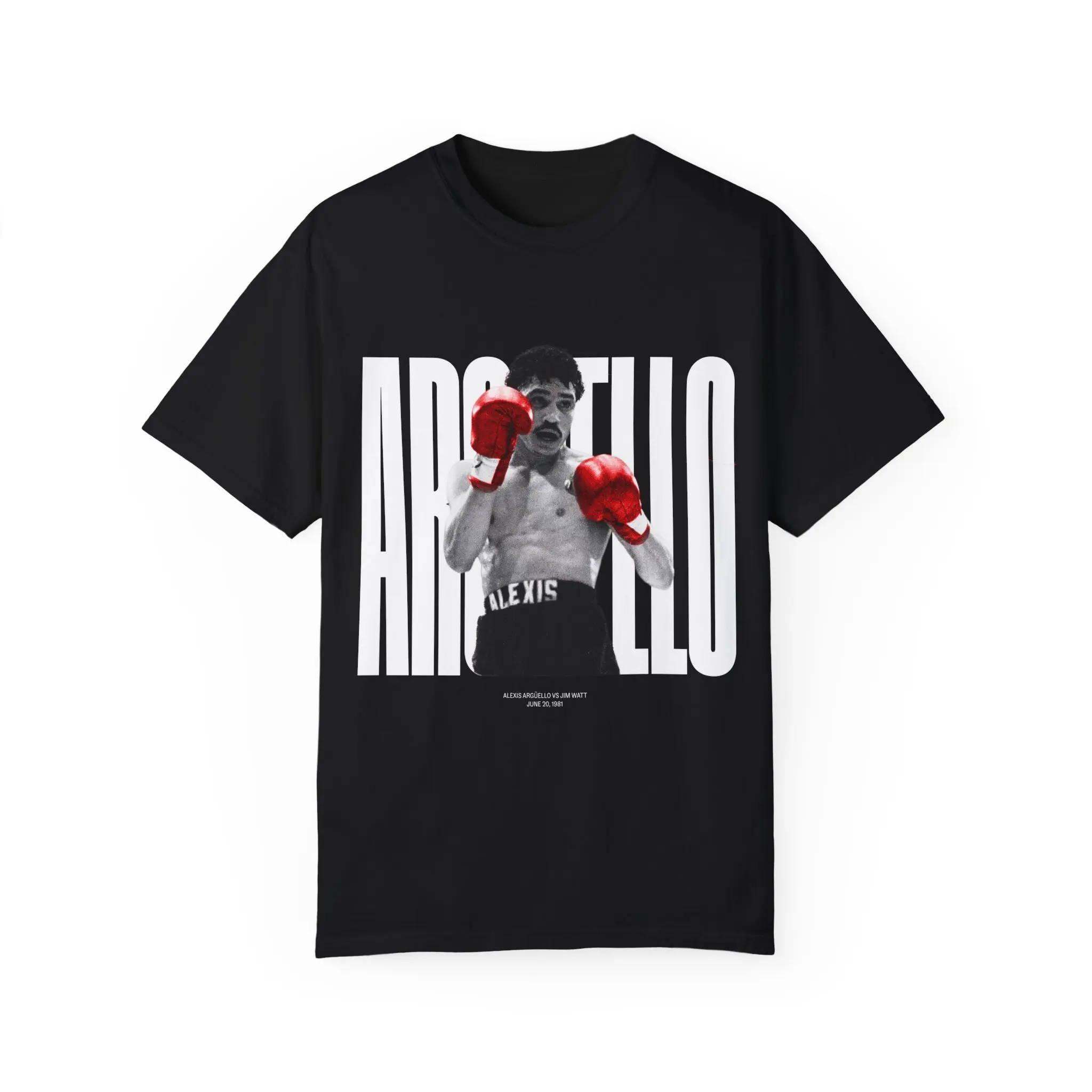 Graphic T-Shirt with Alexis Arguello Boxing Legend Theme, Unisex Casual Short-Sleeve Top - WBC Lightweight Champion Tribute, Tshirt