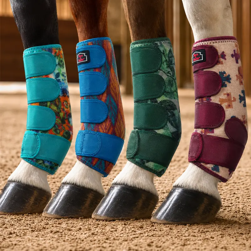BARN & STABLE Breathable Horse Boots, Impact-Resistant Leg Wraps for Endurance Training, Front and Rear Leg Protection