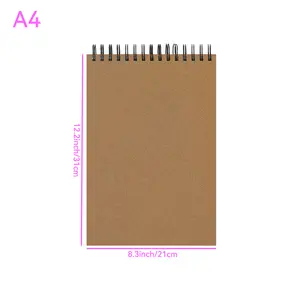 MEEDEN A4 Sketch Book , 1 Pack 60 Sheets 160gsm Drawing Paper for Sketch,Pencil Coloring, Acrylic Marker, Oil Pastel,Top Spiral Bound Sketch Pad, Acid Free Blank Art Sketchbook for Painting, Writing, Drawing Pad for Artists, Beginner, Kidss