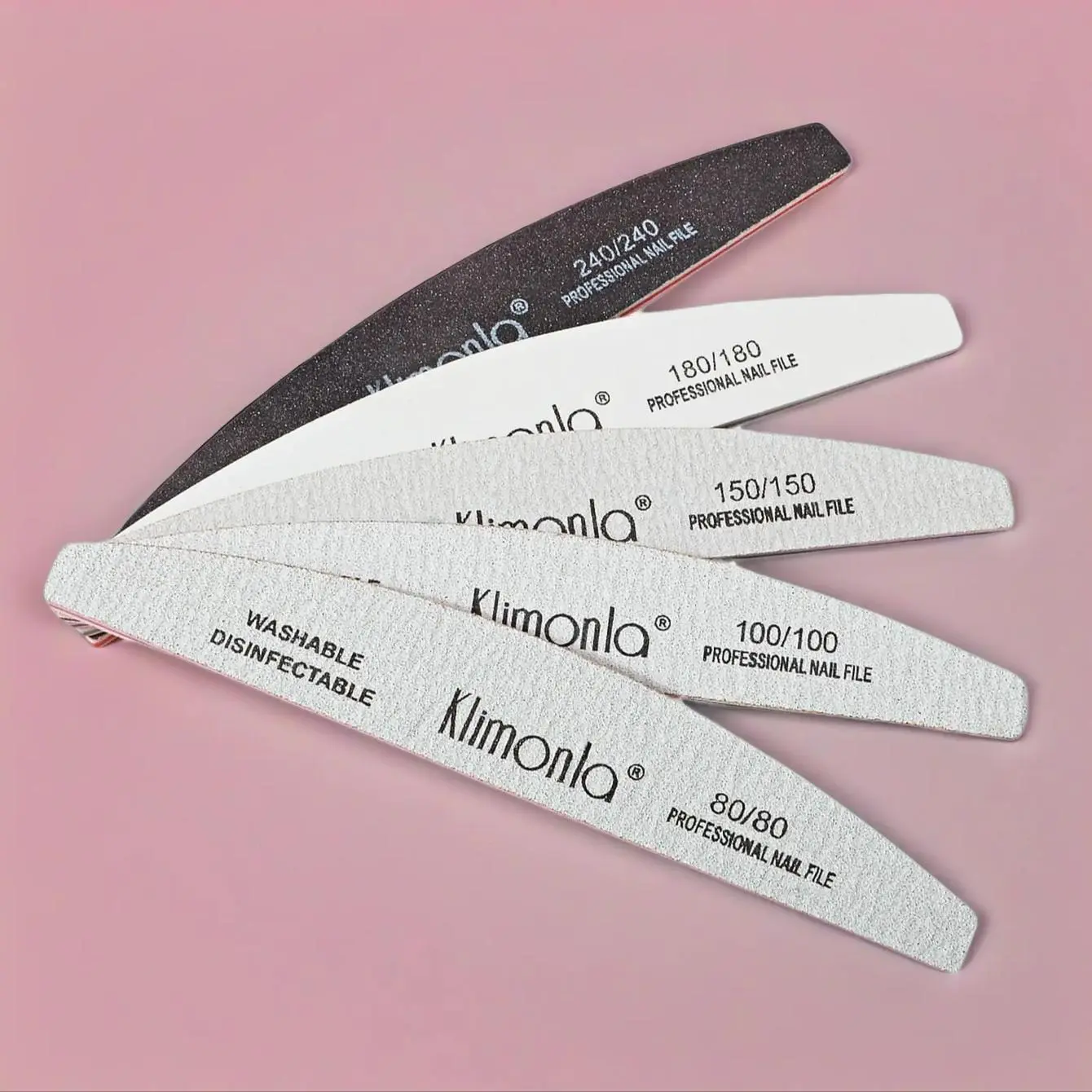 Mixed Grit Nail File, Professional Nail Files, Waterproof Washable Nails Files, Manicure & Pedicure Tools for Home & Salon Use