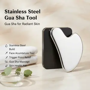 Stainless Steel Gua Sha Facial Tools, Guasha Tool for Face Acupuncture Therapy Trigger Point Treatment, Gua Sha Scraping Massage Tool