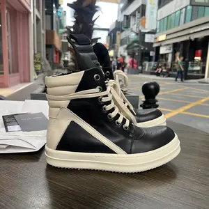 2026 Euro American High Top Black White Platform Skate Shoes Unisex Triangle Metal Cross Decoration Lace Up Zipper Thick Sole Casual Couple Sneakers Men Women Streetwear Punk Non-Slip Comfortable Hot Sale Viral