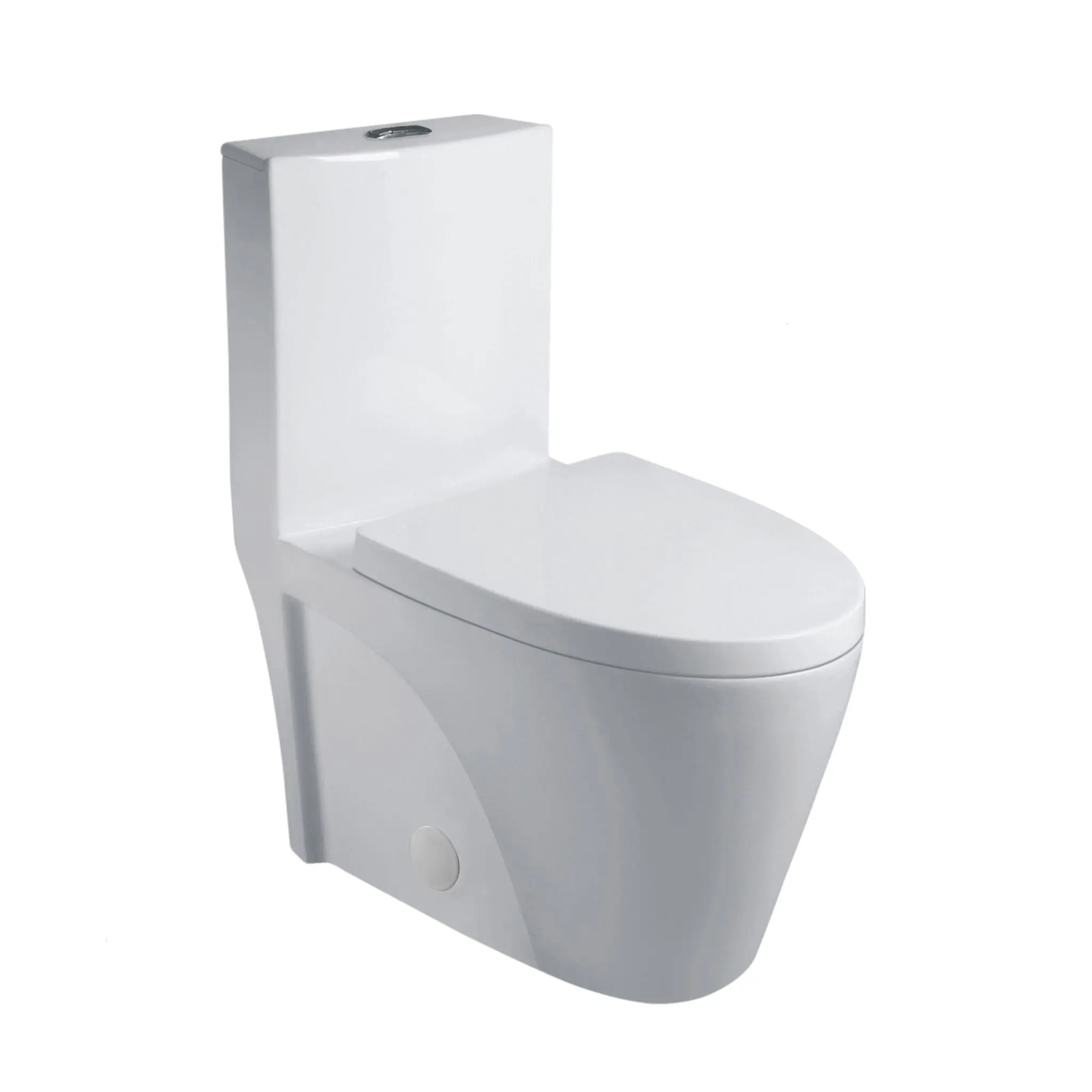 Aquamoon TB 382 Elongated One Piece Dual Flush Toilet With Soft Closing Seat Modern