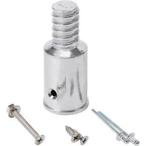 Metal 1inch Threaded Head Replacement for Wooden Push Broom Handle Threaded End