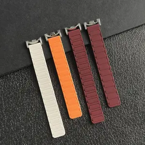 Two Color Magnetic Loop Strap For Xiaomi Mi Band 8 Wristband Silicone Replacement Bracelet For Mi Band 9 Smart Watch Band Correa