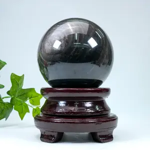 HUGE Silver Obsidian Sphere
