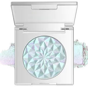 Chameleon Mermaid Glitter Eyeshadow, Duochrome Color Shifting Metallic Single Eyeshadow, Holographic Sparkling Inner Corner Iridescent Shimmer Eye Highlighter Makeup Palette