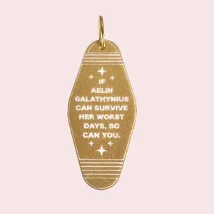 Aelin Galathynius Keychain - Acrylic Motel Keychain Inspired by Throne of Glass with Unique Design and Motivational Message
