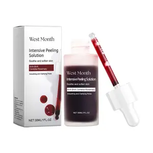 West&Month Intensive Peeling Solution 30ml - AHA BHA Centella Rosemary for Digital Detox & Barrier Repair - Non-Stripping Exfoliant with SPF 50+