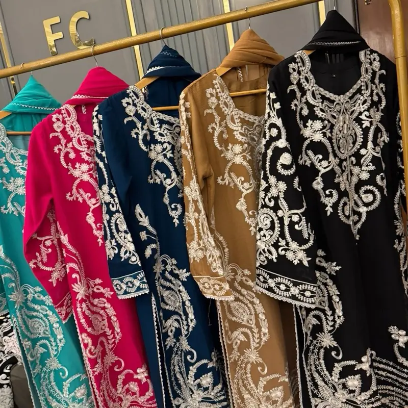 Pakistani Embroidered Chiffon Suit