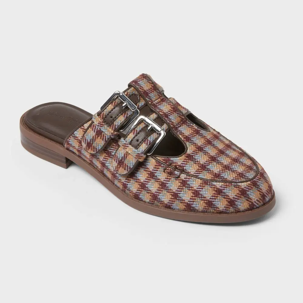 Universal Thread Women's Winona Mary Jane Mules Shoes - Brown/Orange