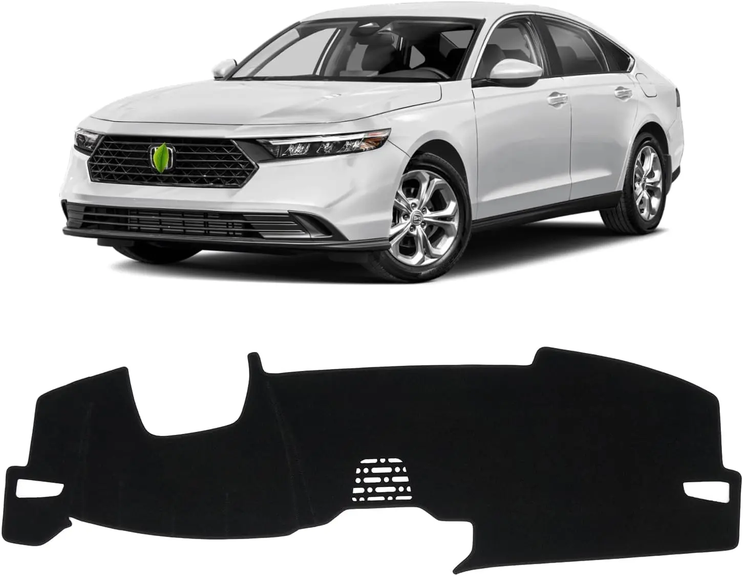 KUST Black Dash Cover for Honda Accord 2023-2026 Dash Carpet Polyester Dashboard Cover Non-Slip Dash Protector Interior Accessories for Accord Custom Fit Dash Mat Sunshade Windshield No Glare