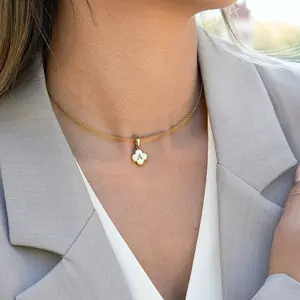 Luxe Initial Clover Necklace