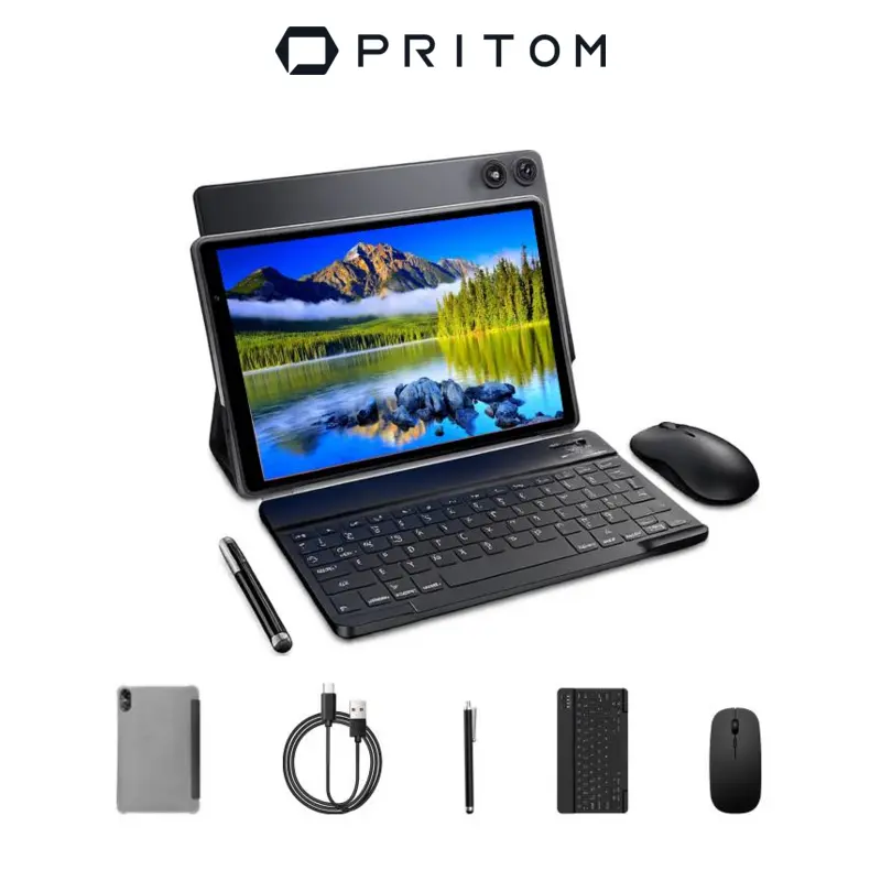 [Stock Up]PRITOM 10 Inch New Tablet With Android 16 5G WiFi 12GB 3+9 RAM 32GB 1TB Expandable ROM 6000mAh Battery Perfect for Work and Play UpgradeYour Tech Long Lasting Power Versatile Device Best School Gift & FathersDayGift, Fathers Day, Tablets