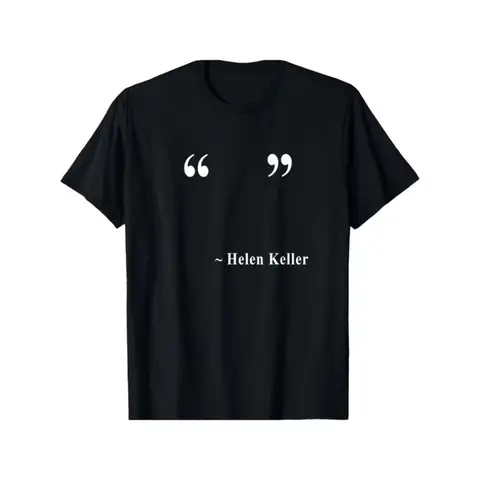 Women's Helen Keller Graphic T-Shirt - Casual Short-Sleeve Round Neck, Soft 100% Cotton, Lightweight Graphic Print T Shirts for Women