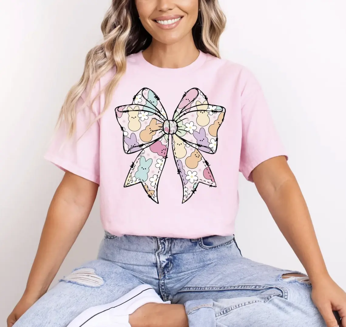 Easter Peep Bow Shirt/Crewneck ~Glitter~