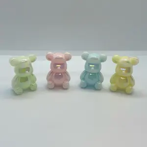 Colorful Beadable Bear Beads/Acrylic Beads/Diy Beads/ Beadable Keychain / Beadable Pens
