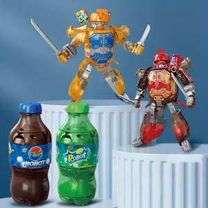 Transform toy Soda Warrior (1 pack) random, creative robot for bottled drinks, Soda Warrior model puzzle figurine for children's toys