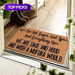 Letter Pattern Welcome Door Mat, Easy To Clean Non-slip Entrance Mat, Household Decorative Floor Mat for Indoor Living Room Bedroom Bathroom Home Decor, Girly Apartment Decor, Decoration Floor Rug
