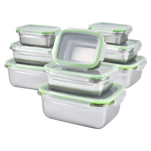 Stainless Steel Food Storage Containers | Set of 9