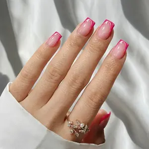 Metallic Petal Square Nails - Press on Nails