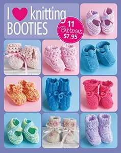 USED Book - I Love Knitting Booties-Pompoms, Straps, Embroidery, Lace, and More-Free Online Video Tutorials Available by The Editors of Go-Crafty (Paperback) - english