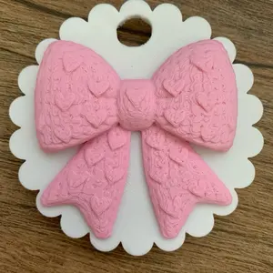 Coquette Pink Bow Stanley Topper 3D Printed Tumbler Charm Drinkware with Heart Embossed Design
