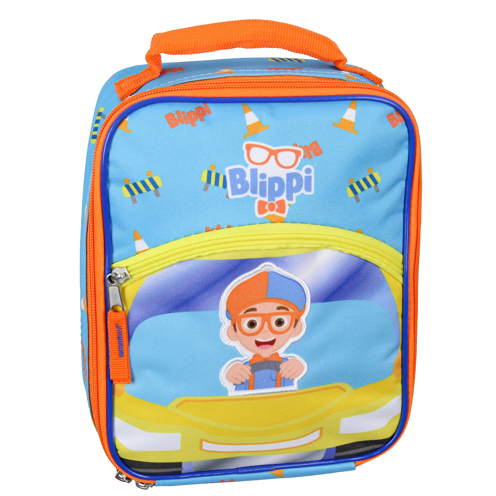 Blippi Kids Lunch Box Joy Ride School Insulated Lunch Bag Tote For Hot And Cold Food, Drinks, And Snacks 10"