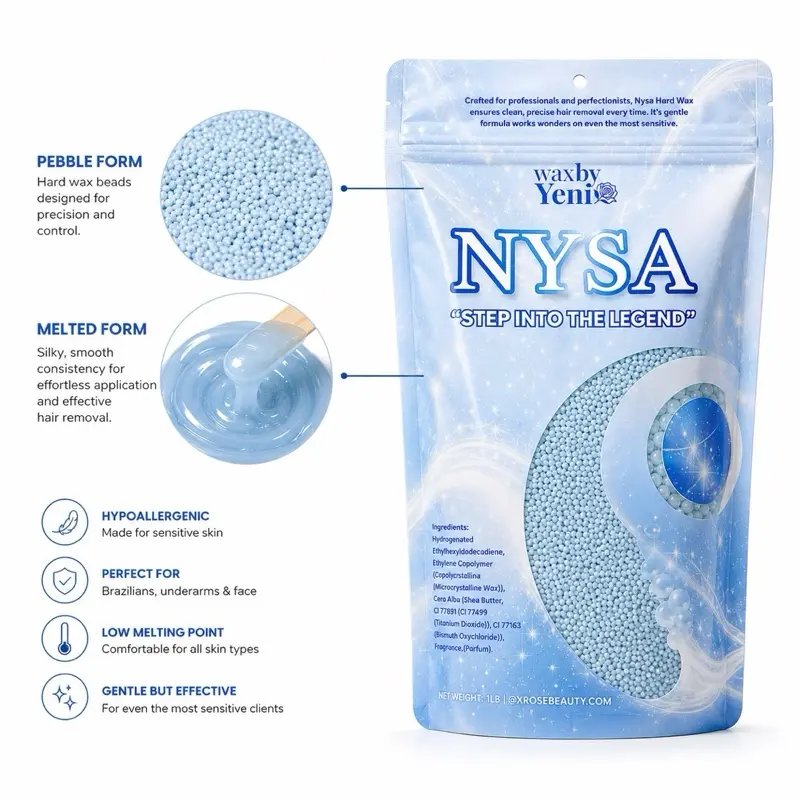 NYSA Hypoallergenic gel Hard Wax – Professional Wax for Brazilians, face  & Sensitive Skin
