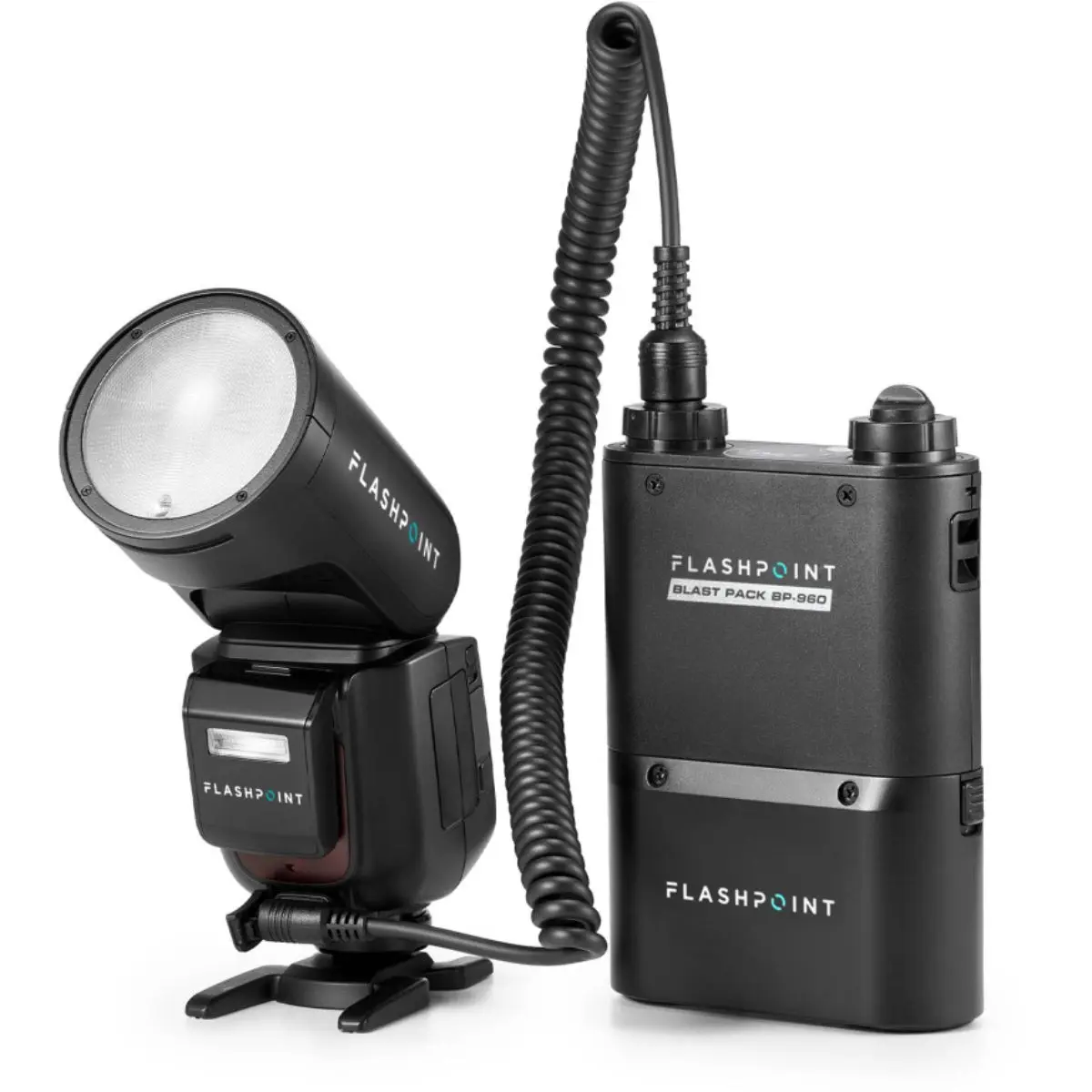 Flashpoint Zoom Li-on X PRO R2 TTL On-Camera Round Speedlight Flash for With BP-960 Power Pack Panasonic & Olympus