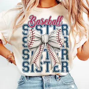 [Sale Up To 45%] Baseball Sister Tshirts , Baseball Coquette Bow , Baseball Sister , Game Day , Coquette Bow Sports , Retro Baseball Sis