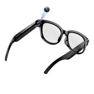 AI Smart Glasses with Video Recording, 2MP Camera Anti-Shake for Video Recording and Photo Taking, Translation, Assistant Conversation, Suitable for Outdoor and Indoor