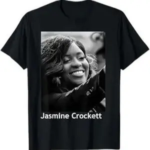 Vintage Jasmine Crockett Congresswoman T-Shirt for Women - Womenswear, Top