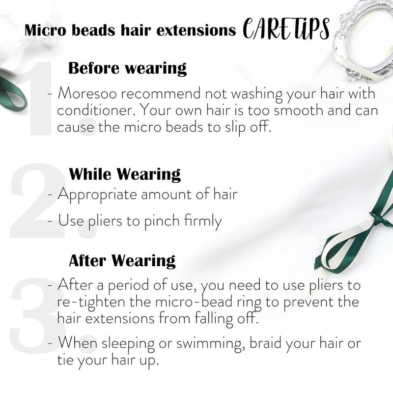 MORESOO Microbead Extensions Microlink Hair Extensions Micro Loop Natural Straight Human Hair Invisibead Extensions Micro Ring 56G 14-24inch Glueless Black Human Hair Extensions MORESOO Microbead Extensions Microlink Hair Extensions Micro Loop Natural Straight Human Hair Invisibead Extensions Micro Ring 56G 14-24inch Glueless Black Human Hair Extensions