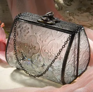Glass Purse Vintage Decorative Box 515