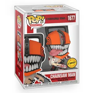 Funko POP Anime: Chainsaw Man - Bloody Chainsaw Man (Chase Variant) Vinyl Figure with Epic Collectibles Premium Box Protector Included