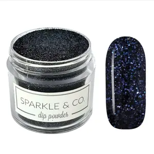Sparkle & Co dp. 115 Navy Fierce 1 ounce Dip Powder For Nails - 1 Jar Lasts 20-25 Manis