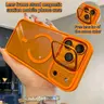 MagSafe Magnetic TPU Silicone Phone Case with Integrated Camera Ring Stand, Military-Grade Shockproof Protection for iPhone 17/16/15/14/13/12 Max Plus Pro, Non-Yellowing Wireless Charging Black Shell for Cellphone Smartphones Handheld Devices