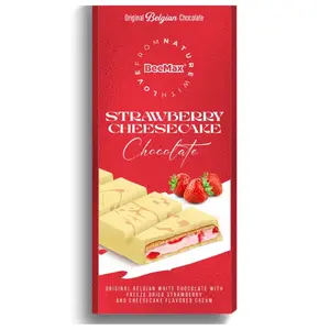 Strawberry Cheesecake Dubai Style Chocolate Bar - 3.4oz Chocolate Bar with Sugar, Dessert Snack, Perfect for Enjoying Anytime Bonbon Cocoa Flavor