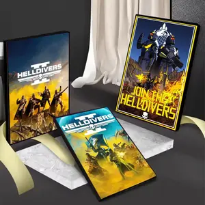 Helldivers 2 Painting Calligraphy Gift with prints Home bedroom living room decoration promotion and display suitable for bedroom bar parlor home decor gift fade-Resistant, Non-sticky, vibrant Wall print poster
