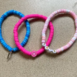 Clay beaded bracelet