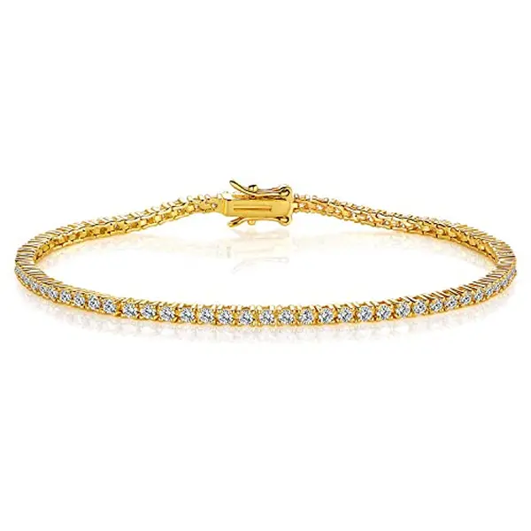 MDFUN 3.0mm Classic Cubic Zirconia Tennis Bracelet for Men & Women, 6–8.5 Inch Sizes, Timeless Everyday Wear