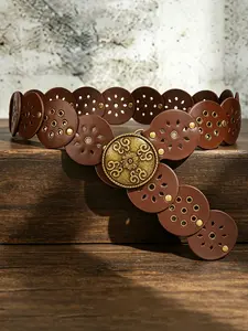 Women's Patchwork Wide Belt, Boho Retro Western Style, Perfect for Dresses, Pants, High Heels, Sports Shoes, Music Festivals, Travel, Daily Wear, Weddings, Streetwear, Valentine's Day, Pu Leather Belts