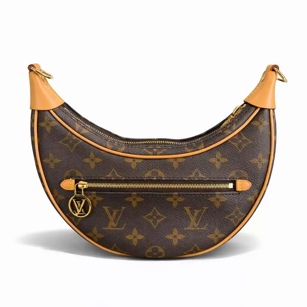 Pre-owned Louis Vuitton Canvas Shoulder Bags BJ1109905090 Loop Hobo Monogram Shoulder Bag