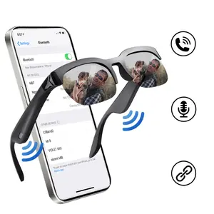 Smart Glasses, Wireless Bluetooth Sunglasses,Open Ear Music&Hands-Free Calling,Outdoor UV Protection,Voice Control,Smart Sports Sunglasses with Mic&Speakers,Men&Women Gifts