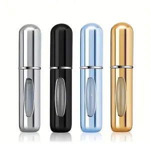 4Pcs 5ml Perfume Atomizer Portable Liquid Container for Cosmetics Traveling Mini Aluminum Spray Empty Refillable Bottle