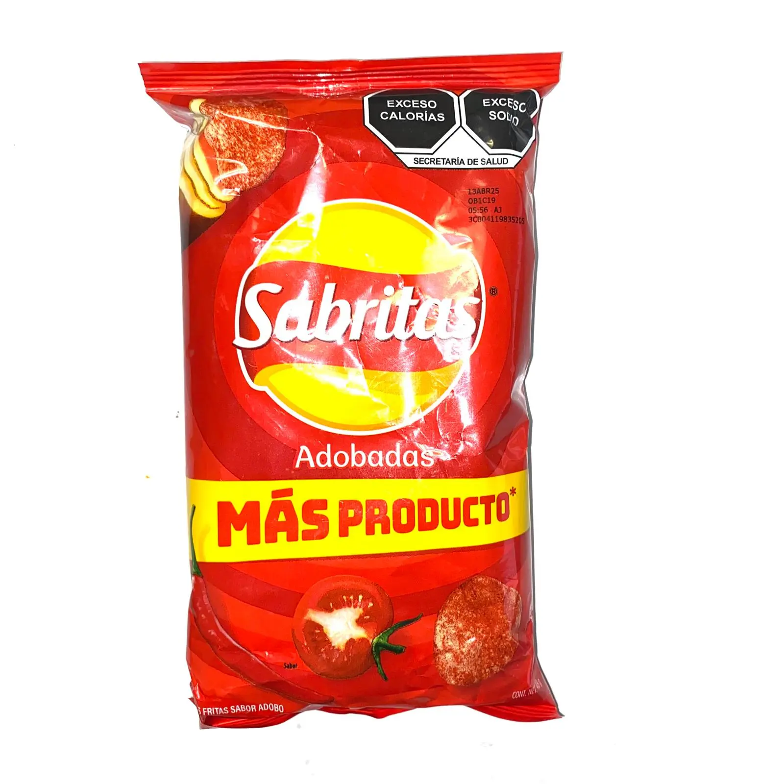 100 BAGS - SABRITAS ADOBADAS - 48 GRAMS PER BAG