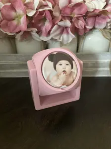 Rotating Photo Cube (includes 4 round photo magnets 2.25 inch)